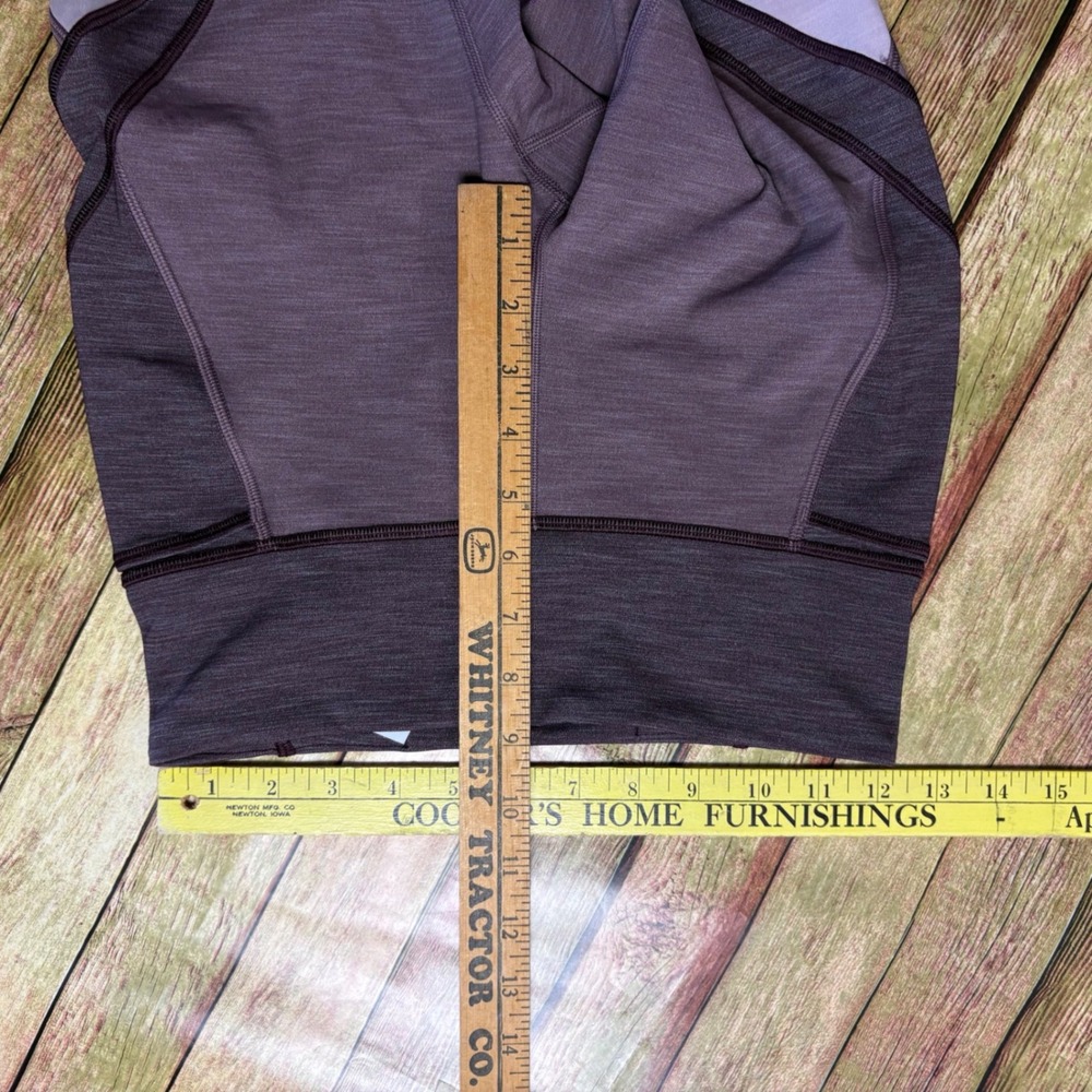 Lululemon Purple Colorblock Crop Leggings Size 6 High Rise Athletic Yoga Pants - Picture 6 of 7